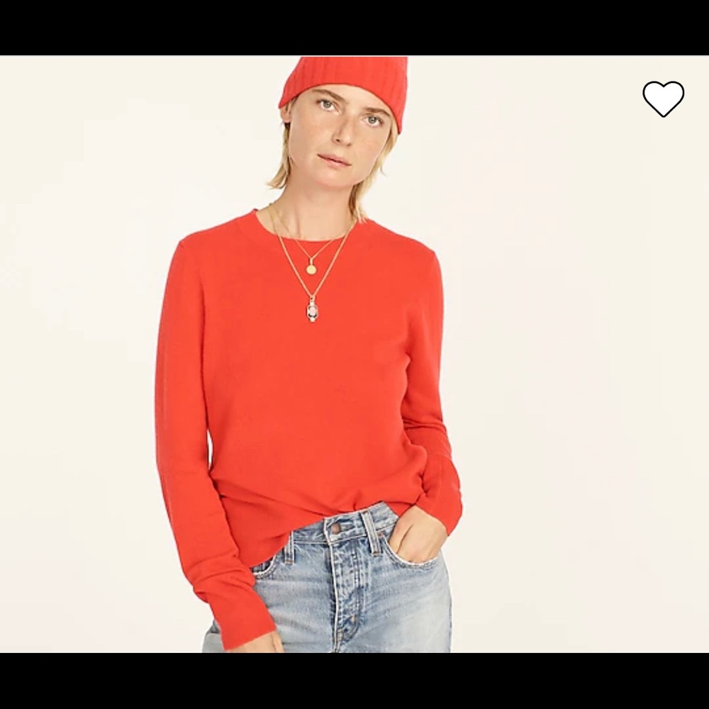 EUC J. Crew 100% Cashmere Sweater in Red Sz Small